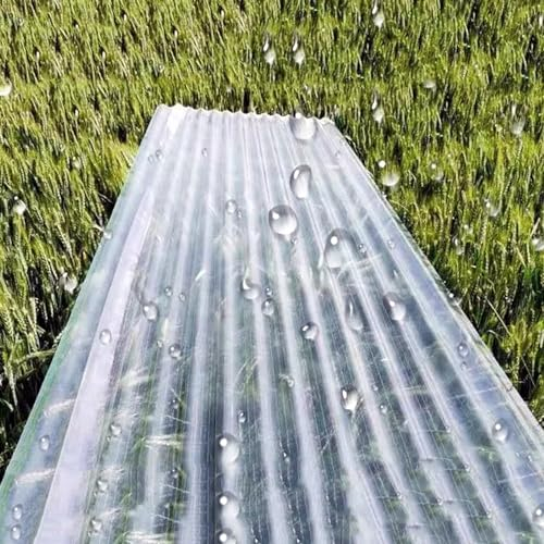Regenfeste Dachblech,Wellplatten,1,2mm Dachplatten,Transparente Tageslichtplatten,Dachpaneele,Isolierende Dachmaterial,für Gewächshaus Ersatzplatten,3/4/6/8/12 Stück (0.9x2.2m/35x87in,12 Pcs)