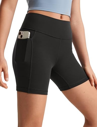 CRZ YOGA Niñas Shorts de Ciclism Bolsillos | Butterluxe, Extremadamente Suave, Compresión Suave, Bailar, Deportivos, Cintura Alta, para Adolescentes