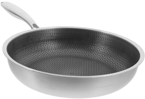 Cabilock Set Di Wok E Padella Antiaderenti Struttura in Acciaio Inossidabile Adatti Allinduzione Leggeri E Facili Da Pulire.