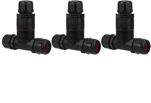 Holigie Water Proof Cable Connectors, Water Proof Electrical Junction Box Ip68 3 Way T Shape, Outdoor Water Proof Junction Box Connector for Cables 5 to 10mm