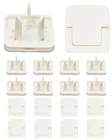 Copriprese elettriche per una maggiore sicurezza - Protezioni per spine | riutilizzabili Test per bambini - Protezioni per prese bianche - Coperture sicure per la casa, l'ufficio