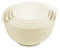 BoxedHome Lot de 4 bols mélangeurs en plastique antidérapants et empilables pour la cuisine Beige