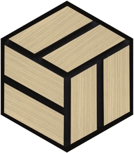 Gedotec Pannelli acustici esagonali in legno di quercia, 2 pezzi, pannelli da parete in legno, prodotti in Austria, decorazione da parete, 300 x 260 x 19 mm, isolamento acustico, assorbitore acustico