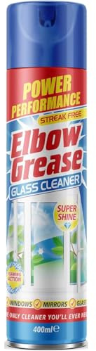 Elbow Grease Glass Cleaner 400ml Super Shine For Mirrors & Windows Leaves Streak Free Shine Quick Drying