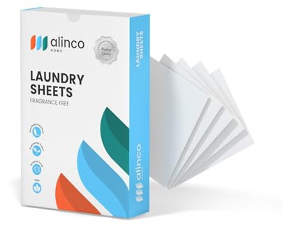 Alinco Waschmittelblätter – pflanzlich, plastikfrei & Zero Waste – sanft zu empfindlicher Haut – geruchlos – 60 Waschgänge
