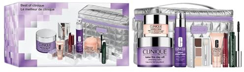 CLINIQUE Best Of Clinique Skincare + Makeup Set mit 7 Teilen und Kosmetik Tasche