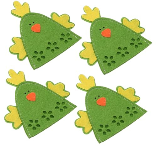 iplusmile 4pezzi Copriuova Forma Sacchetti Riutilizzabili per Conservare Uova Portauova Decorativo Sacchetti per Conservare Uova Copriuova in Stoffa Decorazioni per Feste Primaverili