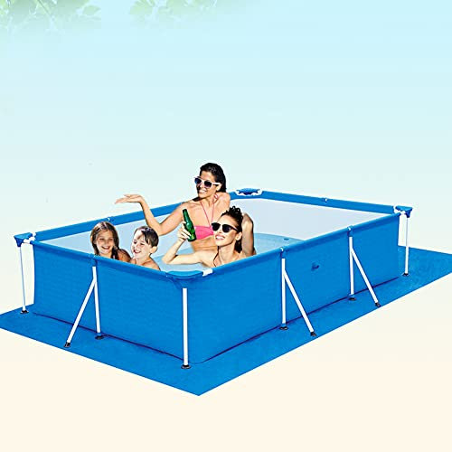 Tapete rectangular para piscina, cubierta plegable para piso, fácil de limpiar, impermeable, para piscinas infantiles, lona protectora duradera para zonas de natación al aire libre, ideal para