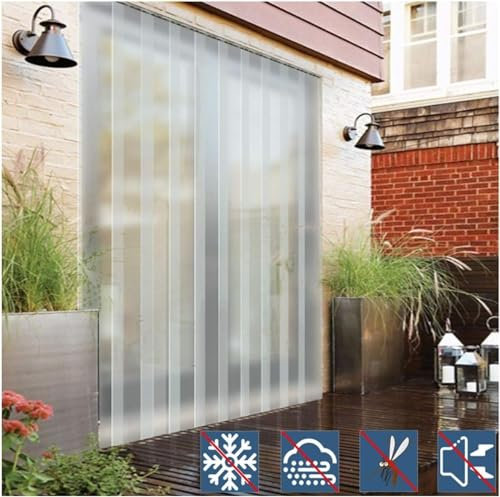 Matte Streifenvorhänge, 2,05 m breit, Sichtschutzpaneele, perfekt für Heimdekoration, einfache Installation, ideal für Fenster und Türen, Preis für 1 Stück
