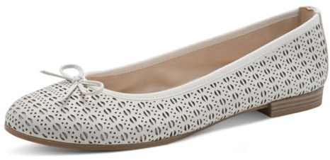 Tamaris Femme Ballerine cuir plate blanc 41 EU