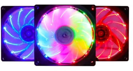 EWAIDI RGB LED PWM 3 Pin 9CM Computer Case Fan Silent 90MM CPU Cooling Quiet PC Cooler 12V DC