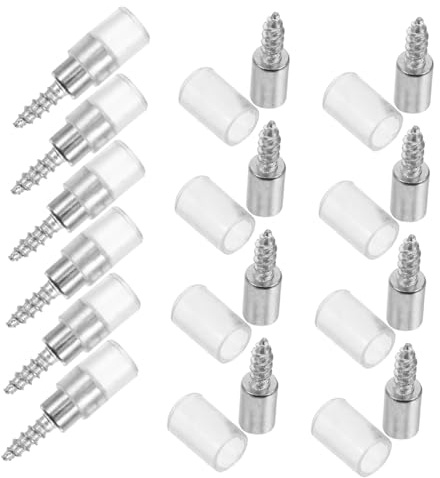 Ciieeo 100pcs Furniture Bracket Pegs Self Tapping Screw Support Pegs for Shelves Bookcase Cabinet