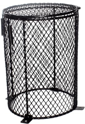 TOYZFRIENDY Protector Antiescaldadura para Lámpara de Reptil Pantalla de Hierro Resistente para Cuidado de Mascotas Compatible con Lámparas de Día y Calefacción Terrarios Color Negro Fácil
