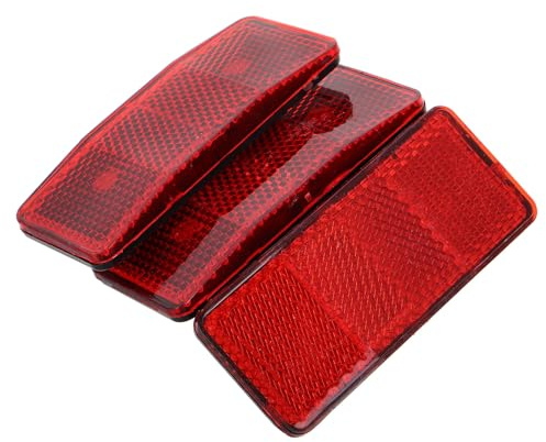 Cabilock 3 Pezzi Riflettori Posteriori per Bicicletta in Sicurezza Notturna Potenziata con Pannelli Riflettenti Facili da Installare su Mountain Bike e Portapacchi Accessori Convenienti