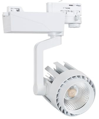 LEDKIA Foco Carril LED Trifásico 30W Dora 3000K - 4000K - 5000K Blanco