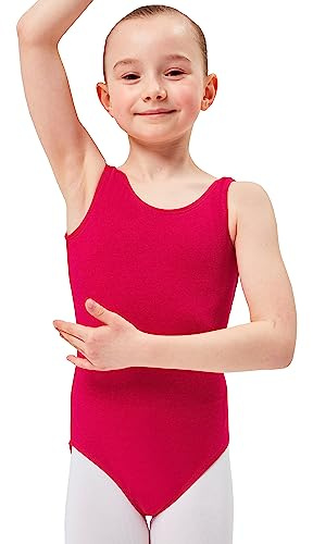 tanzmuster Body da Danza Classica 'Lissy per Bambini in Fucsia, 104/110 (5-6 Anni)