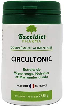 Circulation, Action drainante, Jambes légères | Circultonic 60 Gélules | Circulation veineuse, Rétention d'eau | Fabriqué en France
