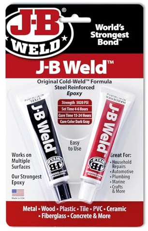 J-B Weld 8265S Lot de 4 tubes époxy renforcés en acier 56,7 g