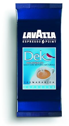 Lavazza, Espresso Point Dek, 50 Capsule Caffè, per un Espresso Decaffeinato e Aromatico con Note Cioccolatate, 100% Arabica, Intensità 6, Tostatura Media, 25 Astucci da 2 Capsule Ciascuno