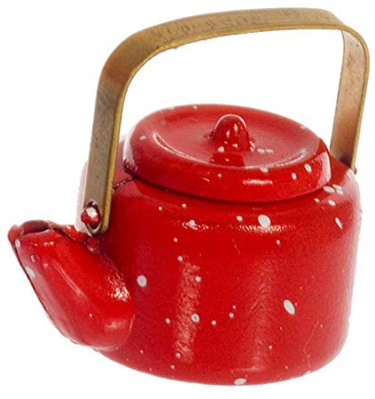 Melody Jane Puppenhaus Miniatur Küchenzubehör Rot Wasserkocher 085