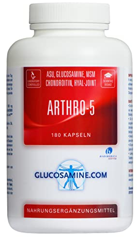 Arthro-5 180 Kapseln mit Glucosamin Chondroitin MSM ASU und Hyaluronsäure