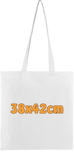 Cottonbagjoe (10, 25, 100, 250 Pack Baumwolltasche zum Bemalen | mit Zwei Langen Henkeln | 38x42cm | Jutebeutel | Wurfbeutel Karneval | unbedruckt