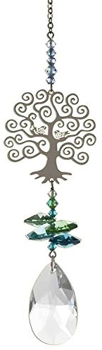 Swarovski-Kristall, Fantasy-Sonnenfänger zum Aufhängen + 38 mm Mandel – Baum des Lebens
