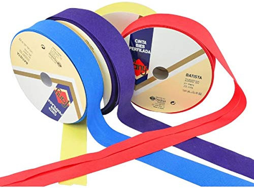 Byetsa 7411 Schrägband, Polyester/Baumwolle, 120 Farben, Rolle mit 25 m 27