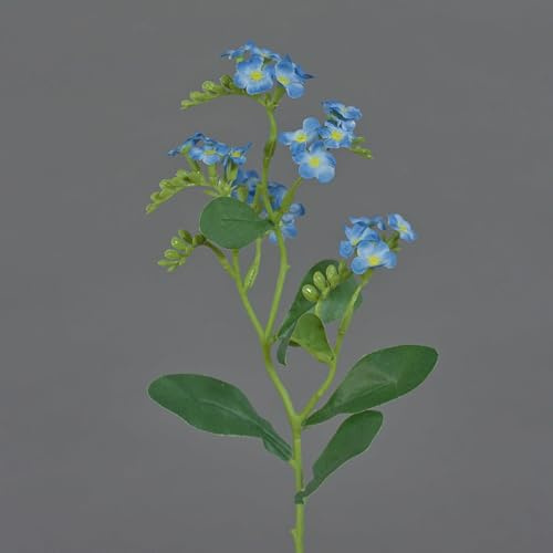 artplants.de Künstliches Vergissmeinnicht Esther, 24 Blüten, hellblau, 35cm - Myosotis Blume - Textilblumen | Vergissmeinnicht Kunstblume/Myosotis