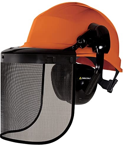 Deltaplus Forestier-2 Casques avec casque et visière, Orange