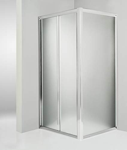 Hydra Box Doccia angolare Anta Fissa Porta Soffietto 70x90 cm Opaco
