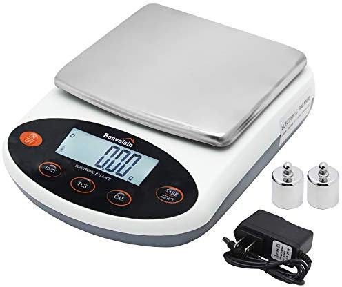 Bonvoisin Präzisionswaage, 0,01 g, 200–5000 g, analytisches Labor, elektronische Waage, wissenschaftliche Waage, 10 mg Lesbarkeit, kalibriert und direkt ablesbar (300 g, 0,01 g)