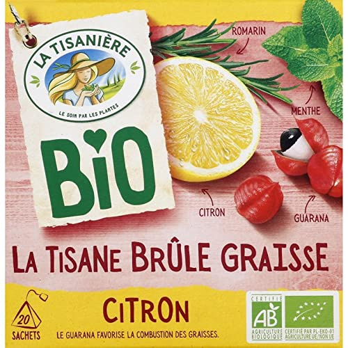 Boissons La TISANIERE - Té de hierbas La Tisanière quema grasa Limón Bio X20 30 g – 4 unidades – Se vende por paquete