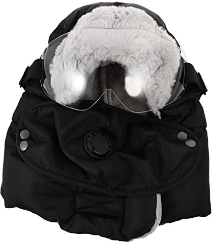 VALICLUD Wintermütze Gesichtsmaske Winddichte Kopfbedeckung mit Schutzbrille Baumwolle Satz für Herren und Damen Warme Outdoor Skimütze Atmungsaktiv für Radfahren Rodeln Wintersport