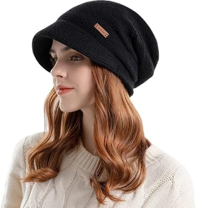 Herren-Mützen, Winter, Strickmütze, Fleece, gefüttert mit Krempe, Stirnband, kaltes Wetter, Beanie, Kleidungszubehör