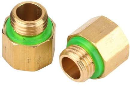 Cyrank 2PCS High Pressure Sprayer Reducer Adapter G3/8 Internal Thread To G1/4 External Thread Pesticide Sprayer Adapter Copper Irrigation Sprayer Connector Brass Pipe Fitting