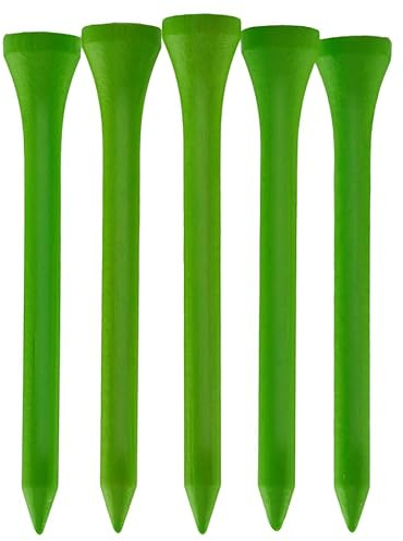 TH Golf Bambus-Golf-Tees, 70 mm, 50 und 100 Stück, mehrere Farboptionen, umweltfreundlich, nachhaltig, langlebig, Bambus-Golf-Tees (50, Neongrün)