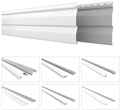 HEXIM Pannelli per facciate esterne, rivestimento per facciate, resistente agli agenti atmosferici, pannelli in plastica PVC U, rivestimento esterno della casa, resistente ai raggi UV (profilo esterno