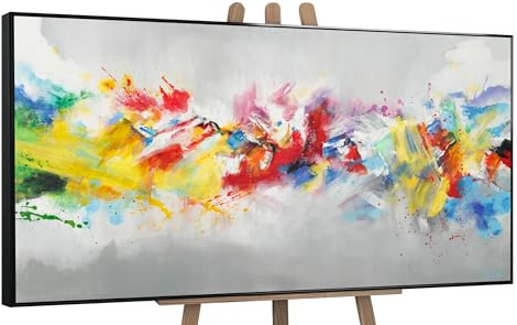YS-Art Abstrakt Design Acrylbild auf Leinwand buntes Leben farbenfrohe