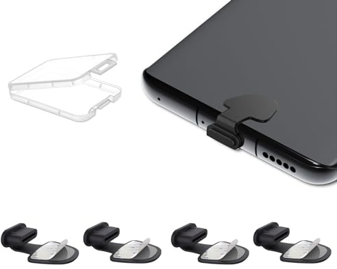 AUZOSL USB C skyddskåpa 4-pack – mobiltelefon laddningsuttag skydd | Dammskydd USB C – USB C-skydd – USB C-plugg – USB C-plugg – för iPhone 17 16 tillbehör – mobiltelefondammskyddskontakt