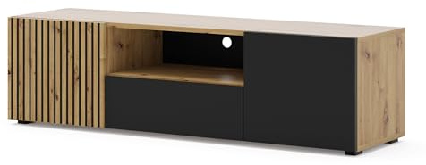 Homlando Lowboard TV-Ständer AURIS Schrank - Moderner TV-Ständer mit Stauraum für Schlafzimmer - Kommode Sideboard - TV & Medienmöbel - TV-Medienkonsolentisch - für Fernseher bis zu 70 Zoll (150 cm)