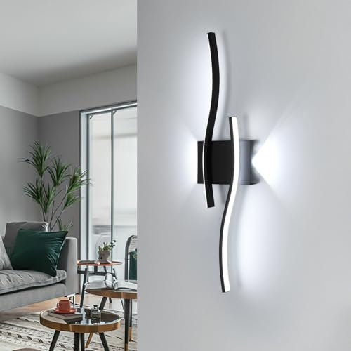 Comely Applique Murale Intérieure LED, 20 W 2250 LM Lampe Murale Moderne, Creative Line Luminaire Mural Interieur pour Chambre, Couloir, Salon, Salle à Manger, 6500K Blanc Froid, 60 CM