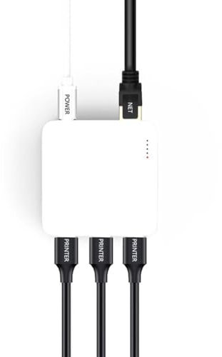 HFSAZJ Servidor de impresión de red multiinterfaz Np332, servidor de impresión de red USB Np332 de 3 puertos, puede soportar 3 impresoras USB al mismo tiempo