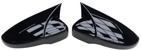 Spiegelkappen Für VW Für Golf 6 MK6 Für GTI Für GTD 2009-2013 Seite Rückspiegel Kappe Abdeckung Carbon Look Seite Flügel Spiegel Abdeckung Außenspiegelkappen(1 pair black)