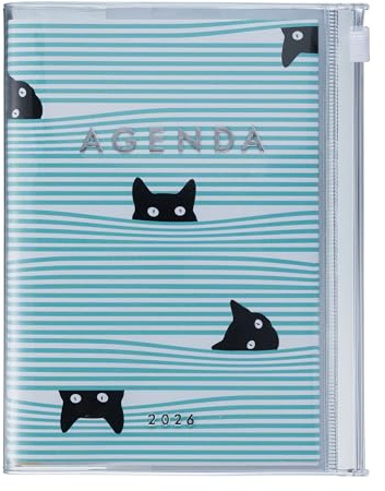 MARK'S 2025/26 Taschenkalender, B6 Cats, Mint: Von Oktober 2025 bis Dezember 2026