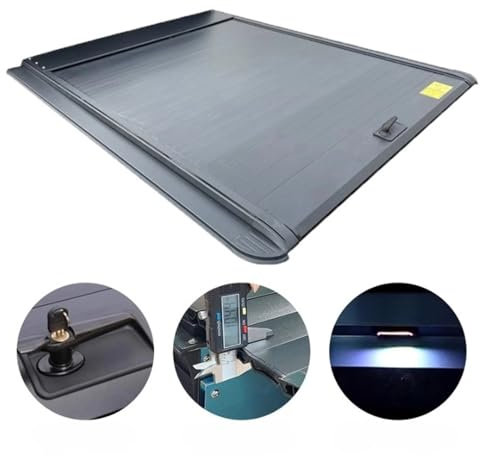 YBDFCBF Einziehbare Harte Laderaumabdeckung, kompatibel mit Dodge Ram 1500 2500 3500 2002–2024. LKW-Ladeflächen, Heckfachdeckel, verdickt(Key Lock)