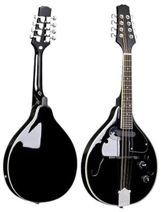 Mandoline Instrument De Musique Mandoline Électrique A4/A5 De 26 Pouces Mandoline À Huit Cordes EQ Piano D'entrée Pour Débutant(Black,A5)
