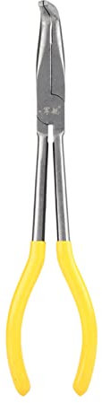 Needle Nose Pliers Set 270mm Long Bent Curved Tool Cable Cutters Grip Bend Cut with 45/90 Degree or O Shape Tip Combination Plier (Extended by 90°)