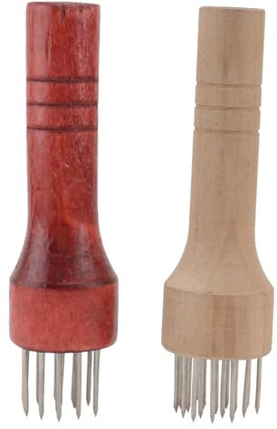 TIDTALEO 2pcs Meat Tenderizer Wooden Handle for Tenderizing Beef Pork Chicken and Fish Barbecue Tenderizer Tool for Kitchen Use