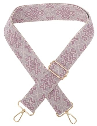 CAPASTEC Verstellbarer Taschengurt Pink 1 Stück Für Handtaschen Nylon | Breite 3,8 Cm, Verstellbare Länge 75-138 Cm, Für Umhängetaschen, Tragetaschen, Retro-Karomuster-Druck, Haltbar
